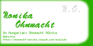 monika ohnmacht business card